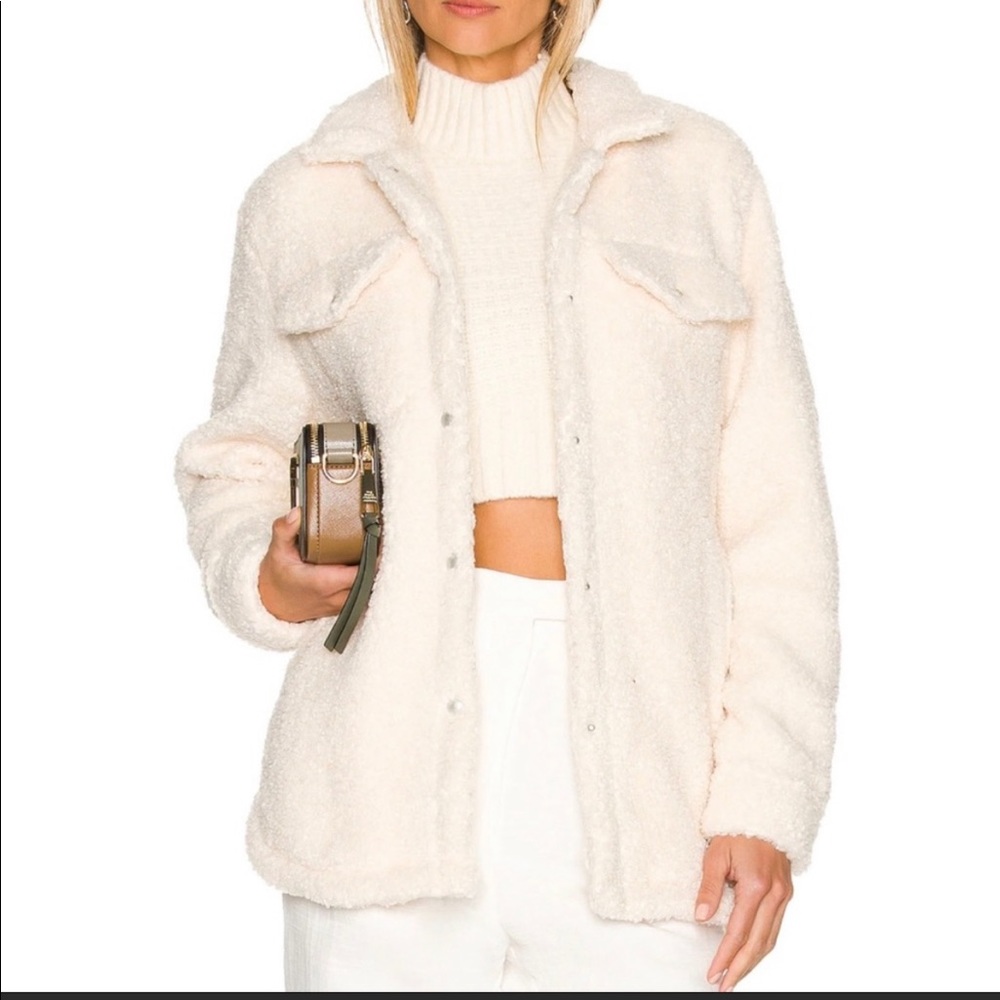 Blank NYC Cream Teddy Jacket